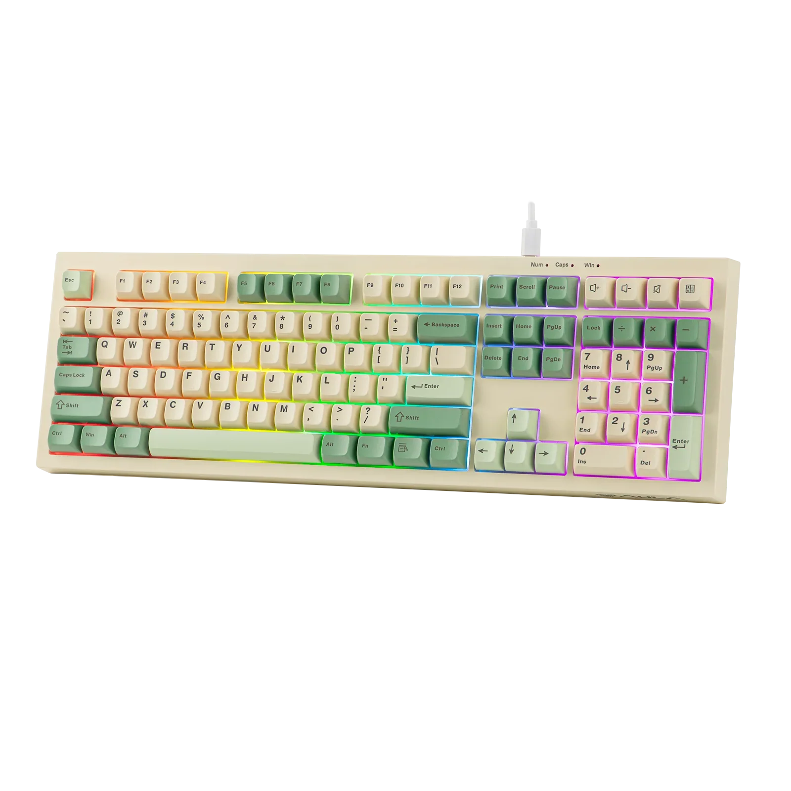 AULA S102 Wired Keyboard Silent Membrane Switch 100% Full Size...