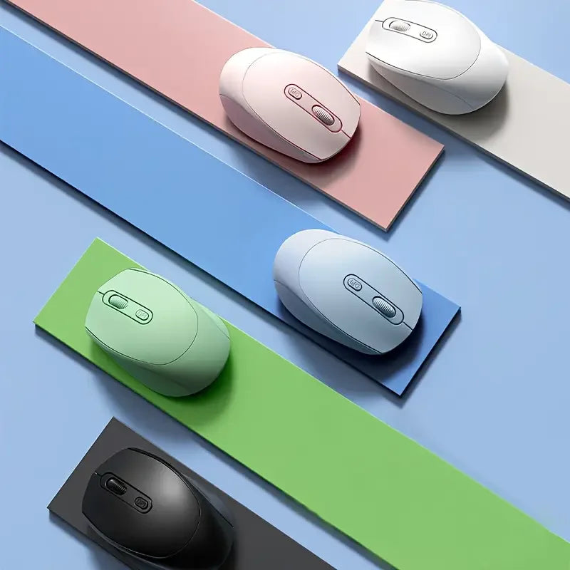 Wireless Mouse Bluetooth-Compatible 2.4G Wireless Mouse Dual Mode Computer Mice for Windows 7/8/10 Mac iOS Android Laptop Tablet