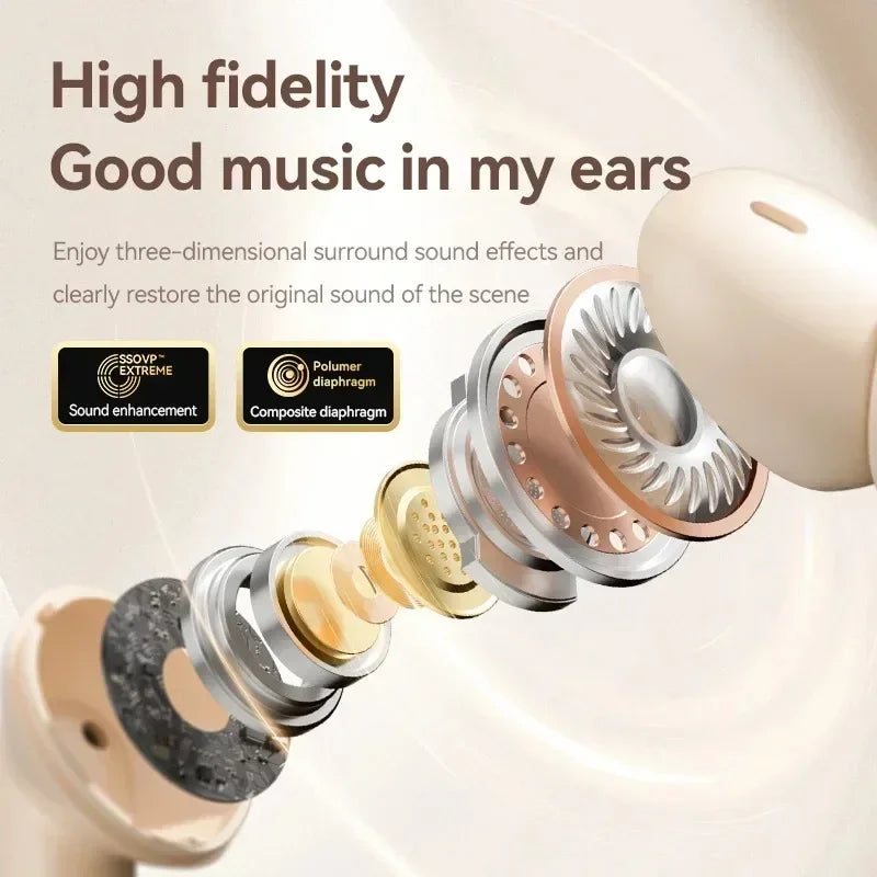 TWS  Bluetooth 5.3 Wireless Headphones LED Digital Display Headset HiFi Stereo Earbuds Headphones With Microphone For Phones