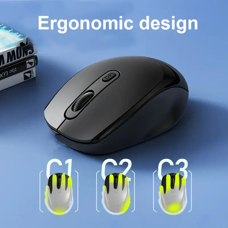 Wireless Mouse Bluetooth-Compatible 2.4G Wireless Mouse Dual Mode Computer Mice for Windows 7/8/10 Mac iOS Android Laptop Tablet