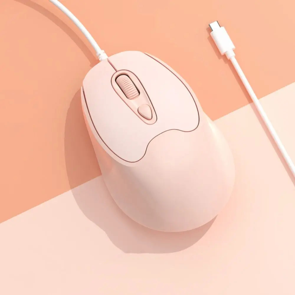 Creative ABS Wired Mute Mouse Type C Wired Type C Wired Mouse Ergonomic 1.2m USB Cable Ergonomic Mice Business Computer Office