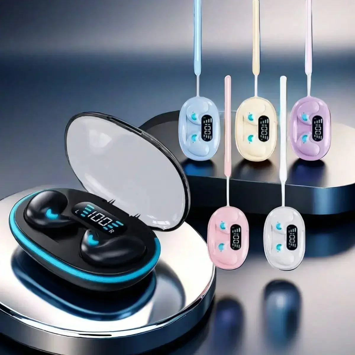 Wireless Headphones Wireless Earbuds Bluetooth HeadphonesMinimalist Bluetooth Earphones Reduce Visual Clutter for Professionals