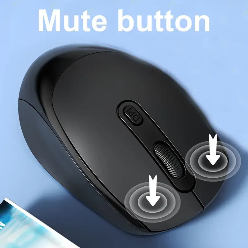 Wireless Mouse Bluetooth-Compatible 2.4G Wireless Mouse Dual Mode Computer Mice for Windows 7/8/10 Mac iOS Android Laptop Tablet