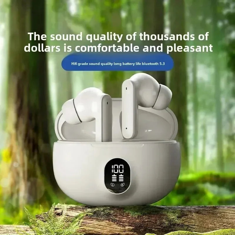TWS  Bluetooth 5.3 Wireless Headphones LED Digital Display Headset HiFi Stereo Earbuds Headphones With Microphone For Phones