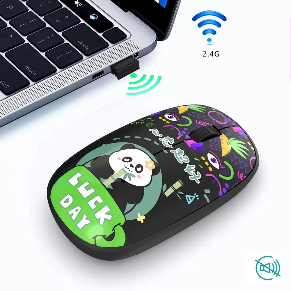 High-quality 2.4Ghz Wireless Mouse Bluetooth 5.0 Cartoon Bluetooth Mice Mini Silent Computer Mouse School
