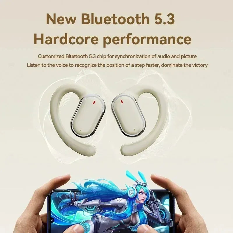 TWS Wireless Earbuds Gaming Headset Sweat-wicking Fone Bluetooth Headphones Keep Ears Cool During Hot Summer Outdoor Workouts